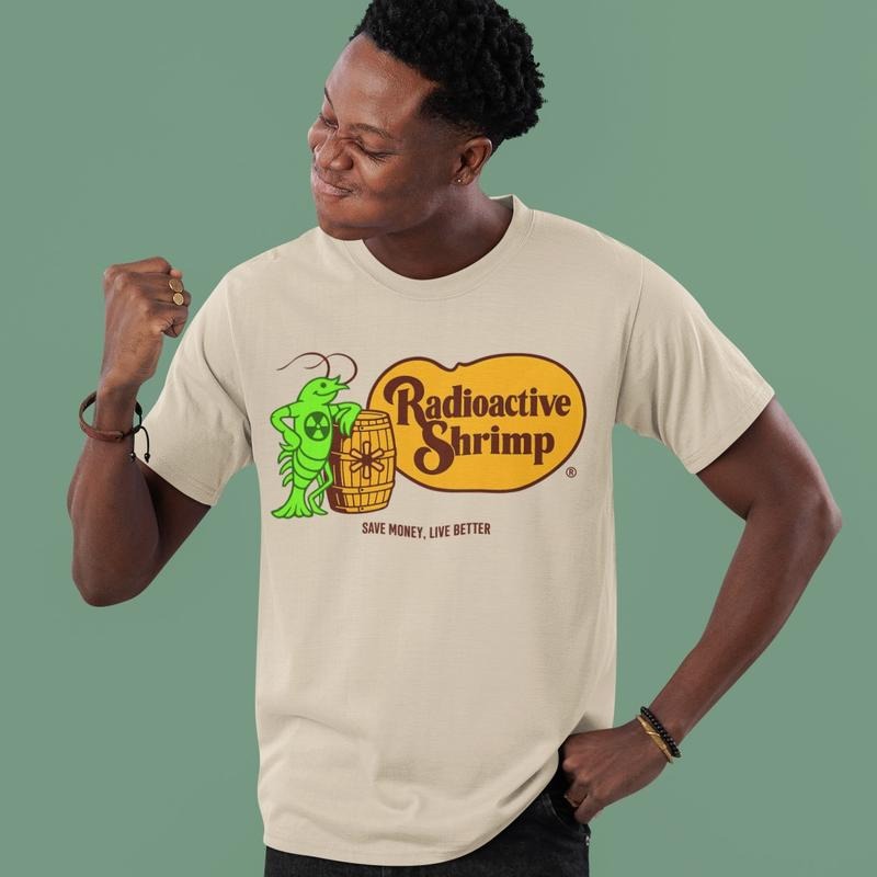 Radioactive Shrimp Shirt, Green Shrimp Live Better Hoodie, Shrimp Barrel Tee Sweatshirt | RetroVerseTees.com