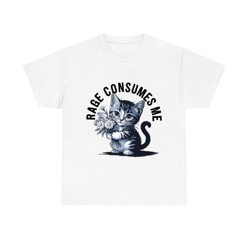 Rage Consumes Me Funny Kitty Unisex T-shirt Hoodie, Sweatshirt | RetroVerseTees.com