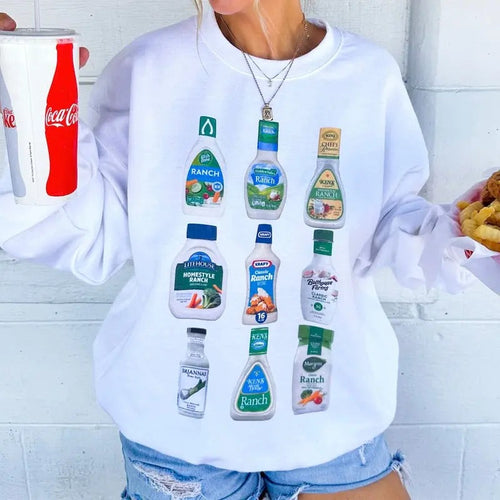 'Ranch Bottles' Pullover Sweatshirt T-Shirts, Hoodie | RetroVerseTees.com