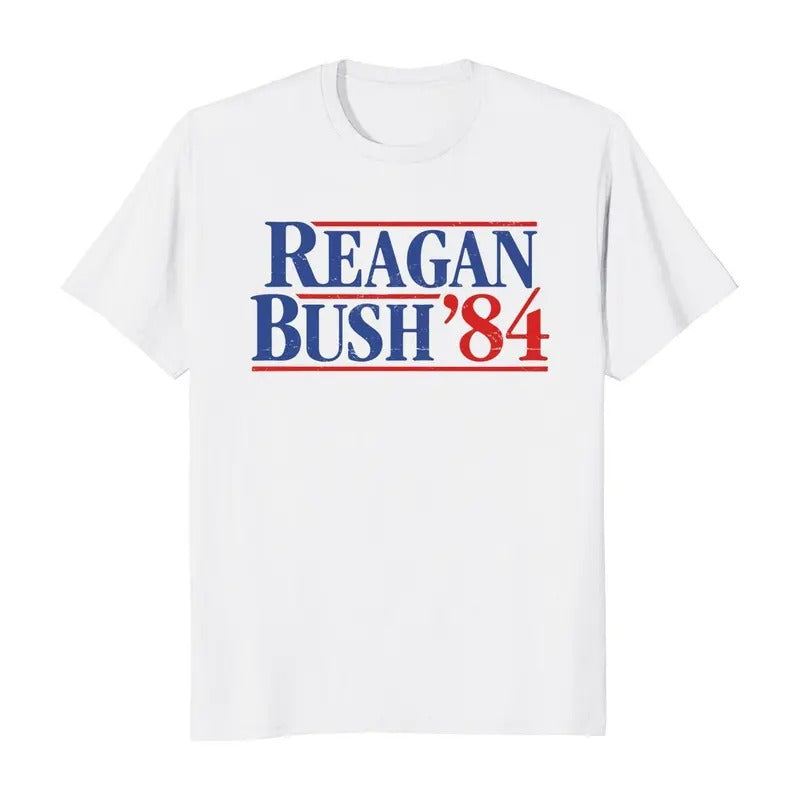 Reagan Bush '84 Conservative Republican GOP Unisex Vintage Style T-Shirt Hoodie, Sweatshirt | RetroVerseTees.com