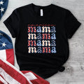 Retro American Mama Shirt, Mother Independence Day Tee, Freedom Short Sleeve, Patriotic Mom T-shirt, USA Memorial Day For...