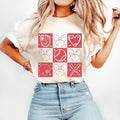 Retro Checkered Baseball Coquette T-Shirt, Game Day Baseball T-Shirt, Baseball Mom T-Shirt, Baseball Bow T-Shirt,...