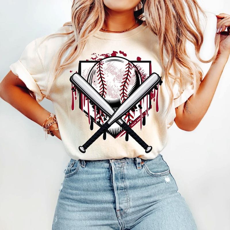Retro Game Day Baseball Drip Graphic Shirt,  Vintage Sports Game Day TShirt, Tis the Season Sports Team Mom Family Tee...