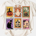 Retro Halloween Cat Ghost Tshirt, Girly Halloween Tee, Fall, Spooky Season Shirt, Pumpkin Halloween, Spooky Mama T-Shirt...
