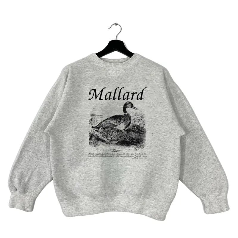 Retro Mallard Duck Hunting Season Vintage 90s National Wildlife Unisex Pullover Crewneck Sweatshirt, T-shirt, hoodie...