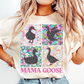 Retro Mama Goose Shirt, Trendy Goose Shirt, Goose Coquette Bow Shirt, Floral Mama Shirt, Goose Lover Shirt, Preppy Mama...