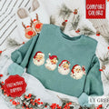 Retro Santa Christmas Comfort Colors Sweatshirt, Xmas Sweater Womenswear, Holiday Crewneck T-Shirts, Hoodie