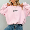 Retro Zodiac Light Pink Sweatshirt, Zodiac Sweater, Retro Astrology Lover Apparel, Aries Taurus Gemini Cancer Leo Virgo...