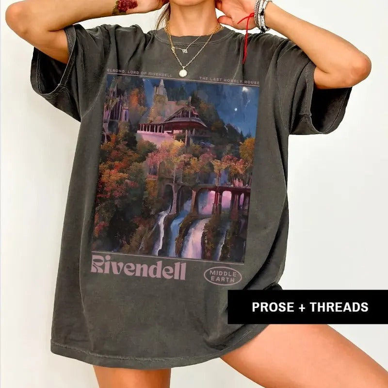 Rivendell Lord Of The Rings TShirt Hobbitcore The Hobbit Lord Of The Ring Middle Earth Tolkien LOTR Hobbit Lord Of The...