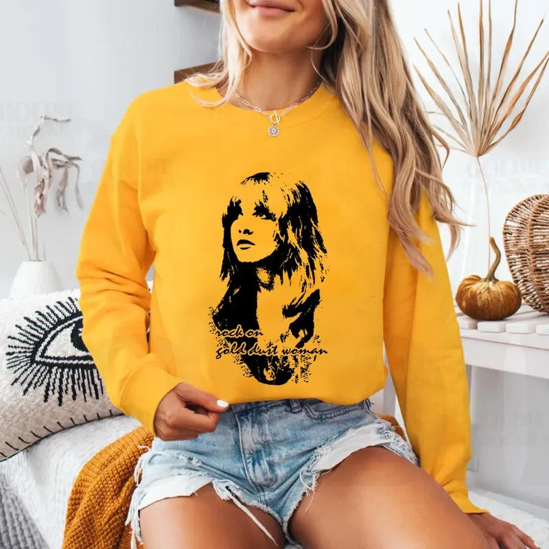 Rock On Gold Shirt Sweatshirt Hoodie, Women Sweatshirt, Gift For Fan | RetroVerseTees.com