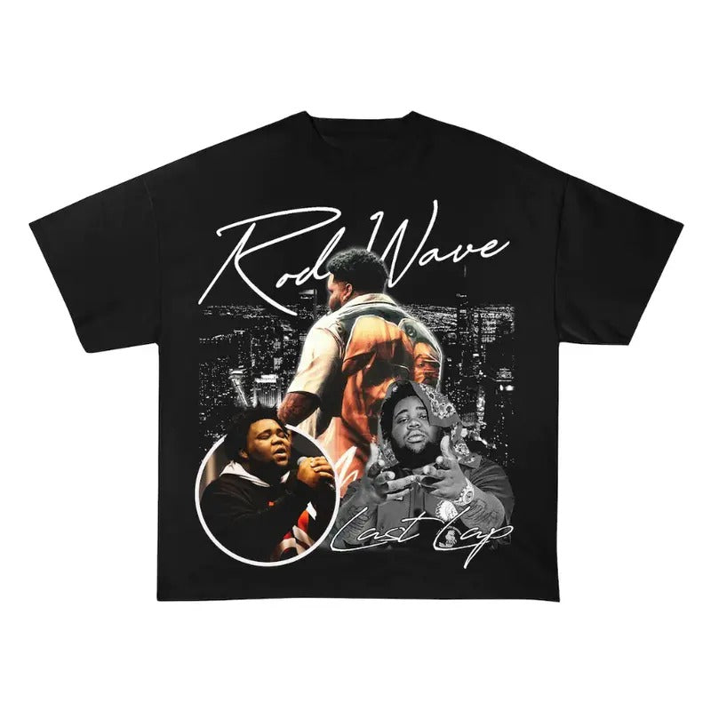 Rod Wave Graphic Big Face Sky City Last Lap 2024 Tour T-Shirt Crewneck Shortsleeve Hoodie, Sweatshirt | RetroVerseTees.com