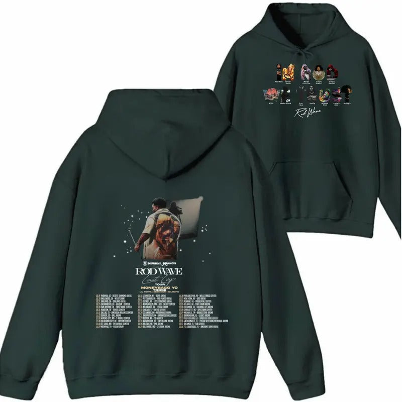 Rod Wave Last Lap 2024 In Rod We Trust Shirt, Hoodie, Sweatshirt Concert Tour Tee, Music Fan Gift, Rapper Cotton Crewneck