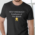 SELF CHECKOUT EMPLOYEE OF THE MONTH T Shirt, Unisex Cotton Menswear Soft Hoodie, Sweatshirt | RetroVerseTees.com
