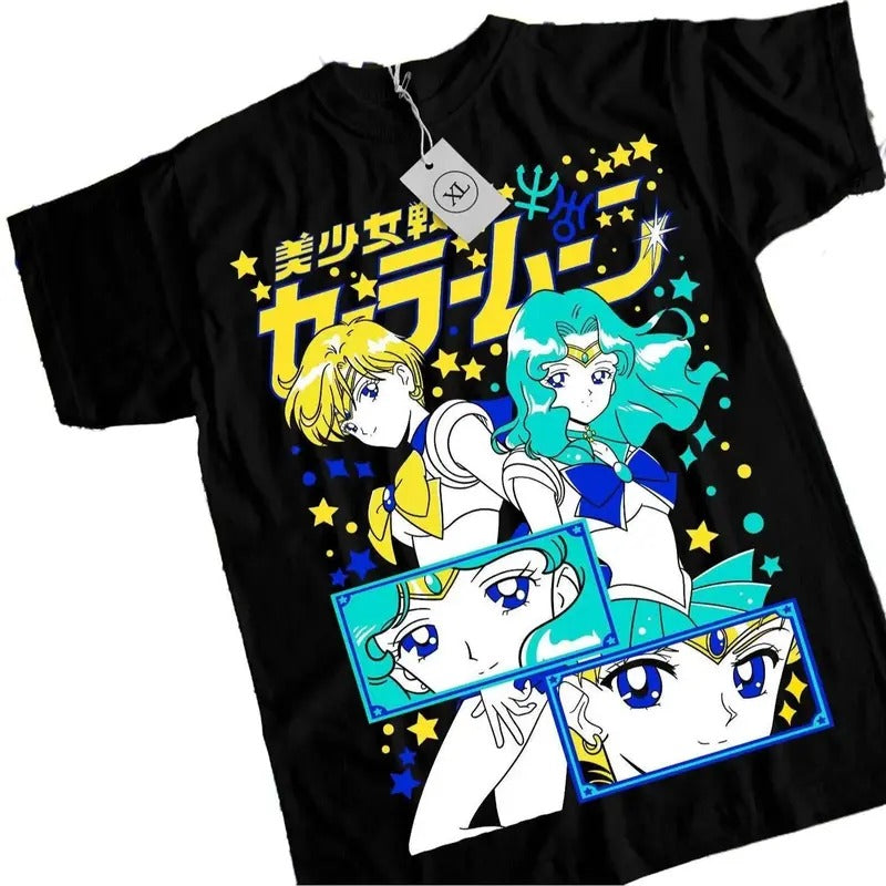 Sailor Uranus & Sailor Neptune T-Shirts - Sailor Moon Sweatshirt, Hoodie, Comfort Colors | RetroVerseTees.com