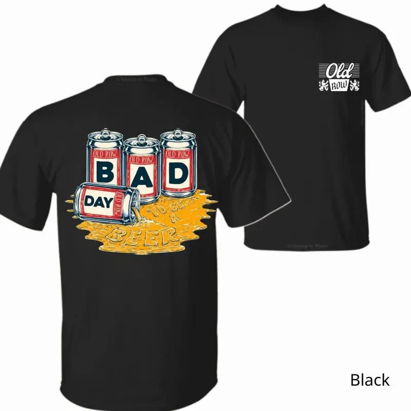 [Sale Up To 60%] Old Row Beer Bad Day To Be A Beer Empties Short Sleeve 90s Retro Short Sleeve Vintage Shirt Graphic Tee...