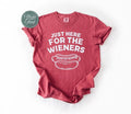[Sale up to 50%]  Comfort Colors Just Here For The Wieners Shirt, Funny 4th of July Tee, Retro Hot Dog BBQ Shirt,...