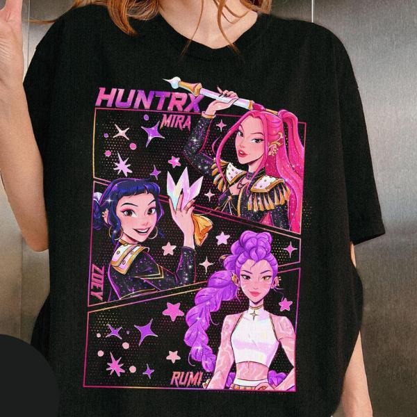 [Sale up to 50%] Comfort Colors Kpop Demon Hunters Jinu Manga Graphic Tee, Kpop Huntrix Demon Hunter T-Shirt_Saja Girls...