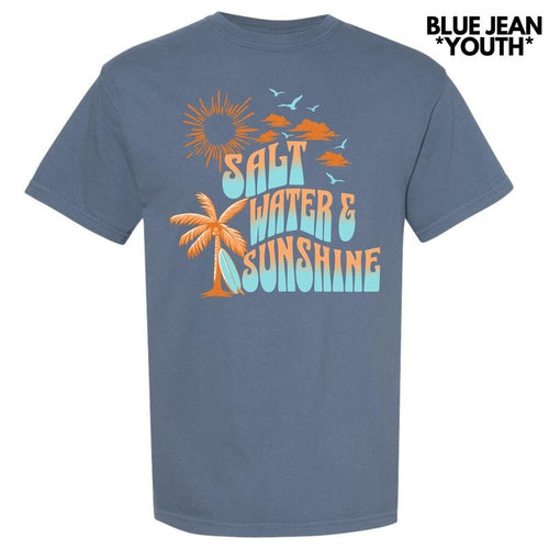 *** Salt Water & Sunshine Comfort Colors T-Shirt (Youth) 'NLB' Hoodie, Sweatshirt | RetroVerseTees.com
