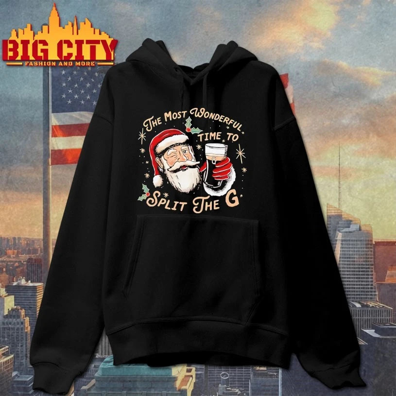 Santa Claus The Most Wonderful Time To Split The G shirt