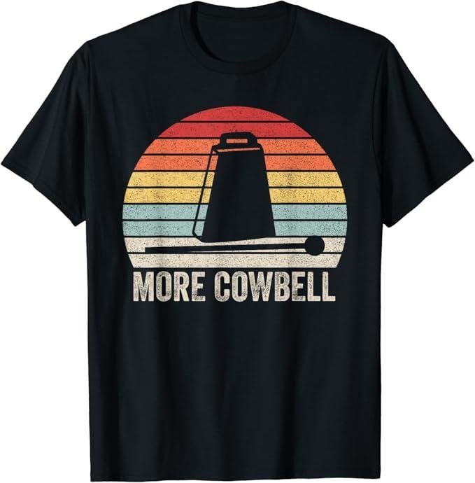 Sarcastic Humor Shirts, Vintage Retro More Cowbell Shirt Funny Sarcastic Humor T-Shirt Menswear Top Casual Classic...