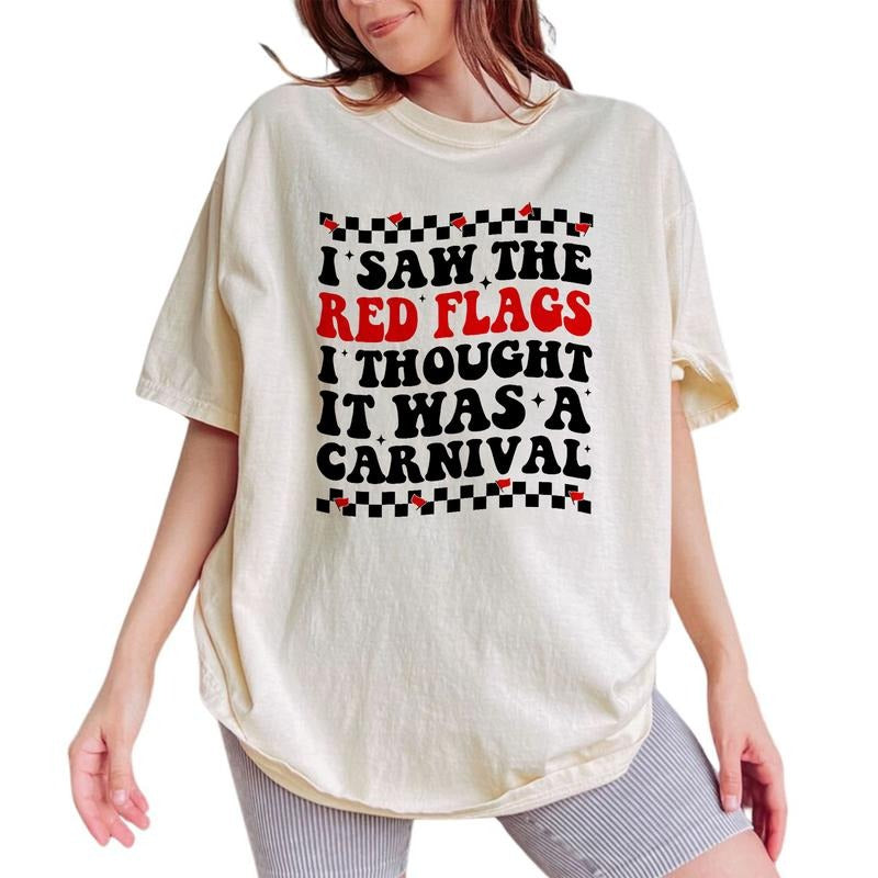 Sarcastic Red Flag Vintage Tee, Sarcastic Situationship Vintage Graphic Tee Women, Divorce Women Shirt, Adult Humor Shirt...