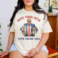 Save Your Pets Vote Trum 2024 Shirt, Theyre Eaating the Dogs Shirt, Assassination Attempt Trummp T-Shirt, Presidential...