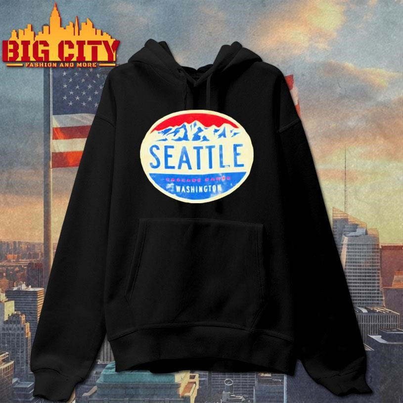Seattle Cascade Range Washington mountains mustard shirt