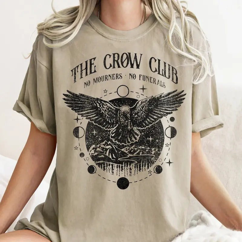 Six of crows Comfort Colors tee, No mourners merch, Ketterdam crow club, Kaz Brekker tshirt, Inej t-shirt, Nina Jesper...