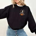 Skeleton pocket sweatshirt, Spooky Season sweatshirt, minimal Halloween Sweater, Skeleton graphic sweatshirt, Skeleton...