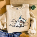 Sky Bison Embroidery Sweatshirt, Yip Yip Embroidery, Avatar Embroidered Sweatshirt, Embroidered Anime Shirt, Yip Yip...