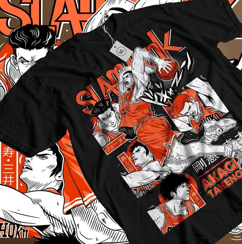 Slam Dunk T-Shirt S-4XL Slam Dunk Team Basketball Anime Sport Manga Shirt Tshirt S-4XLstyle{n002}2 Hoodie, Sweatshirt