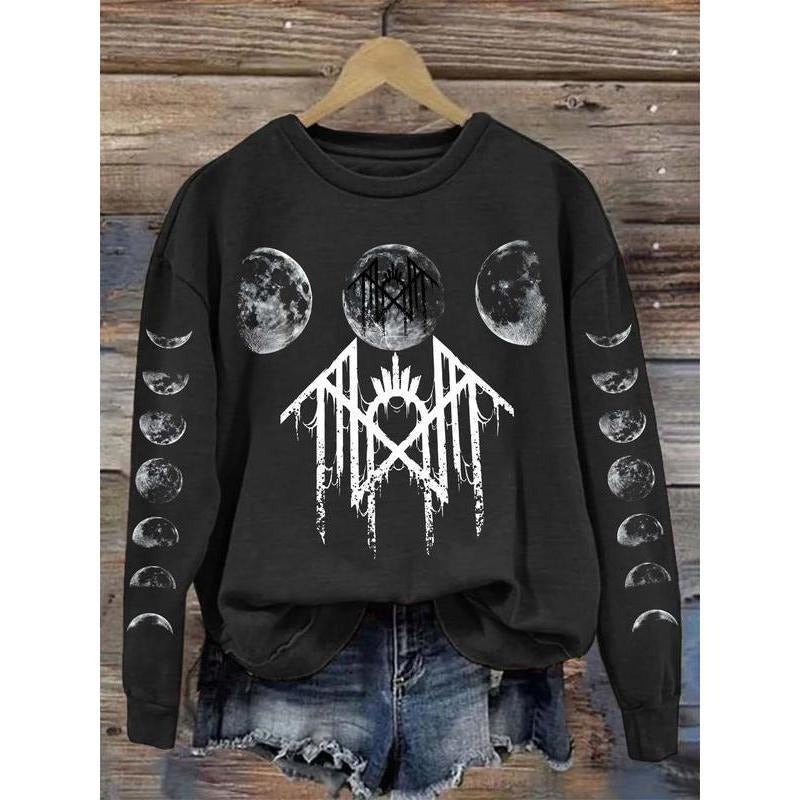 Sleep Token -  Moon Phase Print Vintage Sweatshirt - Hoodie, Gift For Fan Sleeves With Designs T-Shirts | RetroVerseTees.com