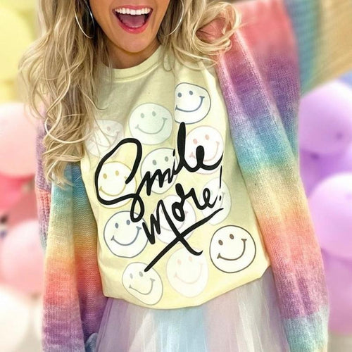 'Smile More' T-Shirt Hoodie, Sweatshirt | RetroVerseTees.com