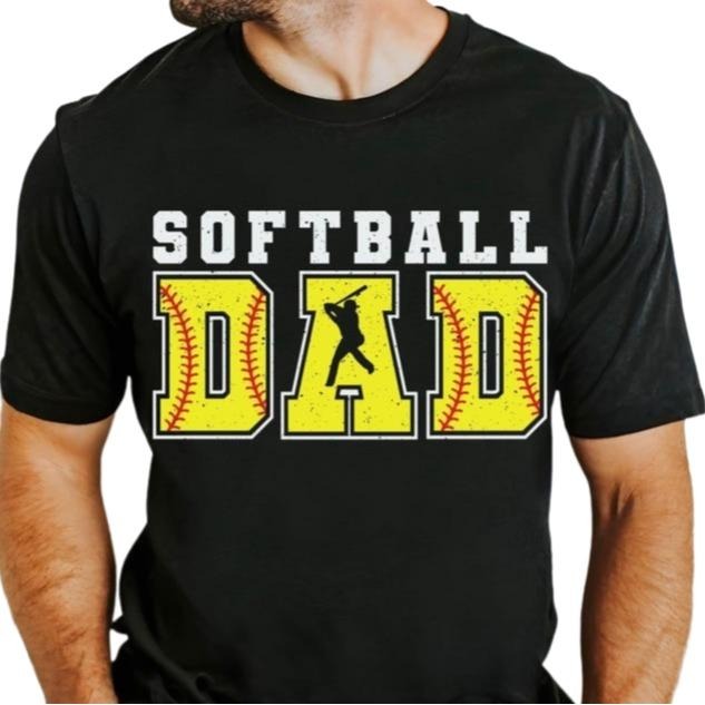 Softball Dad Shirt, Softball Daddy, Retro Sports Dad T-shirt, Softball Shirt, Father's Day Gift Hoodie, Sweatshirt
