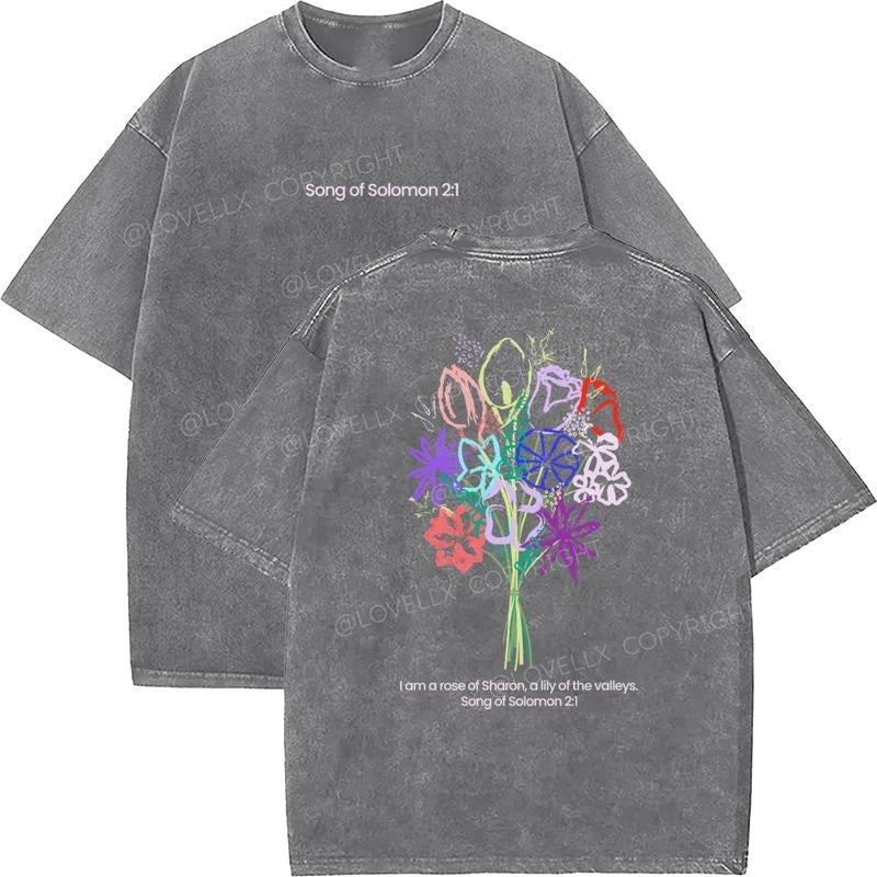 Song of Solomon 2_1 Unisex Washed T-Shirt, Christian Tshirts, Vintage 90s Graphic Tee, Gift Top Womenswear Cotton Mineral...