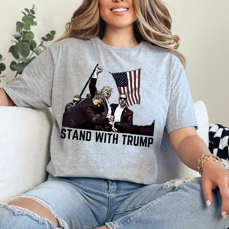 Stand With Trump Shirt, They Missed, Trump Rally Shirt, The Return Make America Great Again Sweatshirt Hoodie