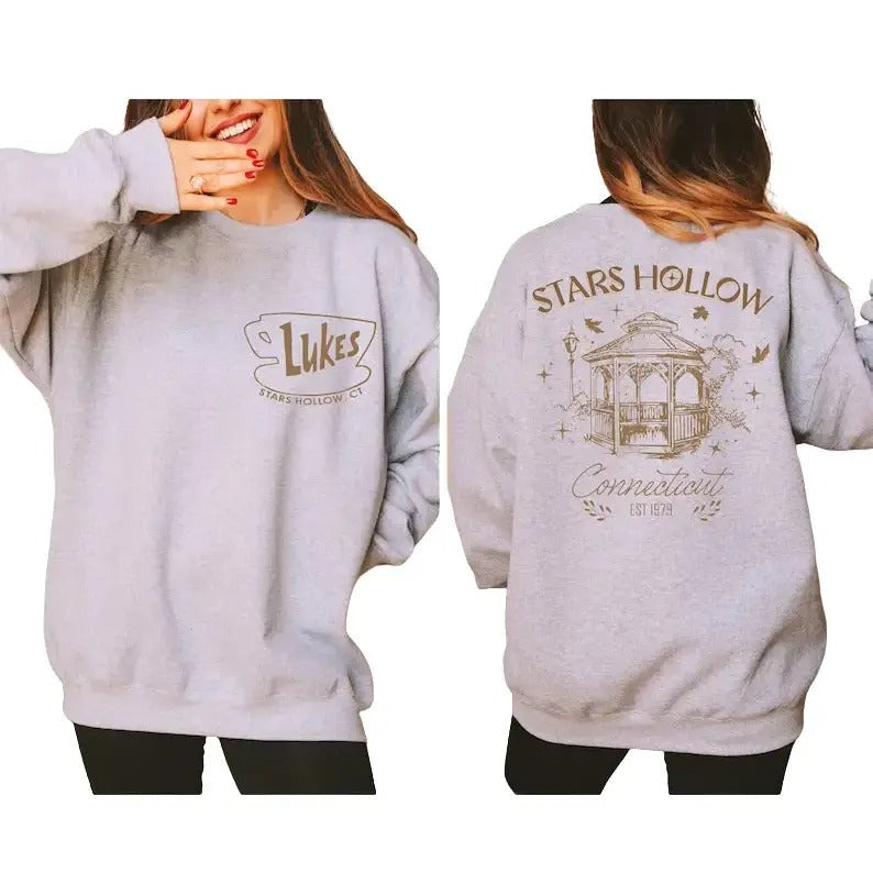 Stars Hollow Sweatshirt, Vintage Stars Hollow Connecticut Shirt, Stars Hollow Where You Lead I Will Follow Hoodie Casual...