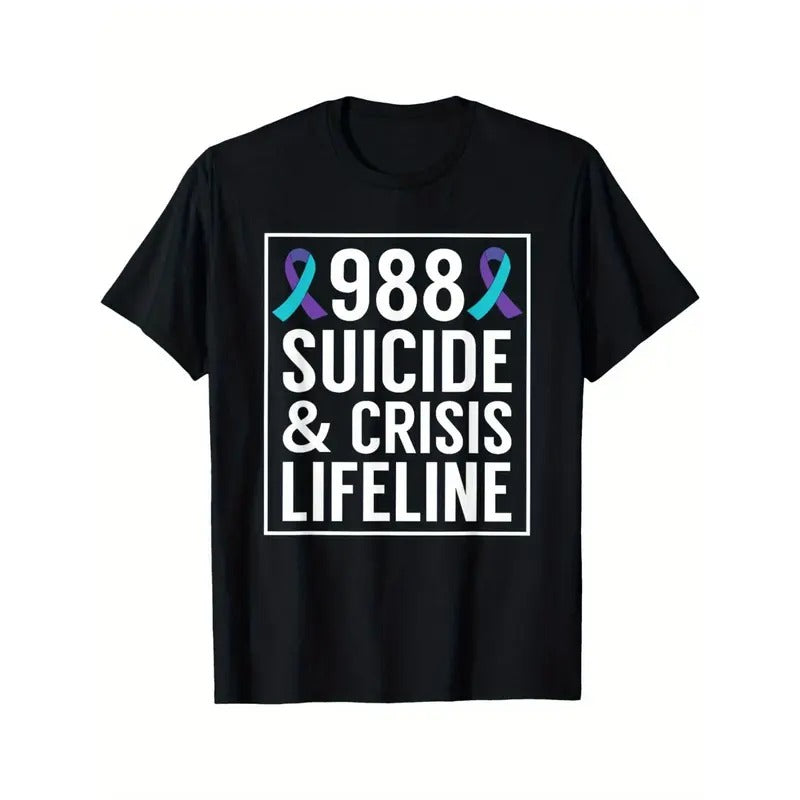 Suicide Awareness - 988 Shirt - Suicide Prevention 988 Shirt T-Shirt Made in USA Hoodie, Sweatshirt | RetroVerseTees.com