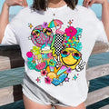 Summer Vibes Dalmatian Dots Tshirt, Smiley Face Tee, Bright Doodle, Lake Days Tshirt, Hello Summer, Beach Girl, Schools...