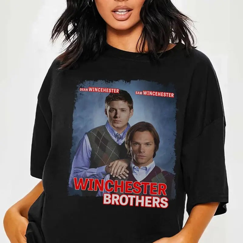 Supernatural Winchester Brothers T-Shirt Hoodie, Sweatshirt | RetroVerseTees.com