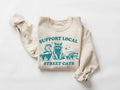 Support Your Local Street Cats Graphic T-Shirt, Retro Unisex Adult T Shirt, Vintage Raccoon T Shirt, Menswear Top Hoodie,...