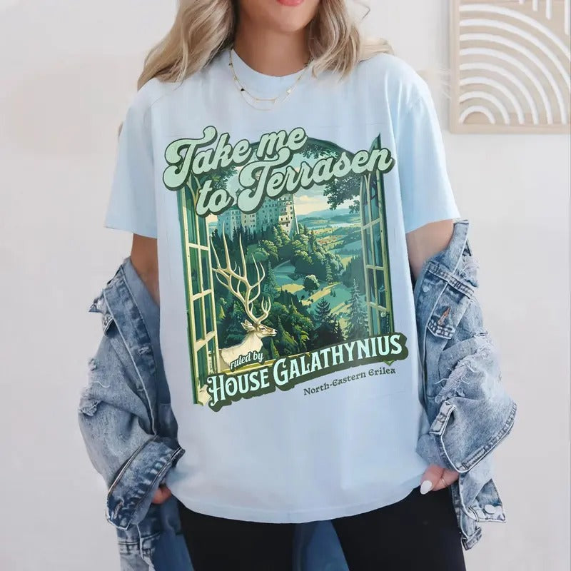 Take Me To Terrasen Shirt | Throne Of Glass Shirt Hoodie, Sweatshirt | RetroVerseTees.com