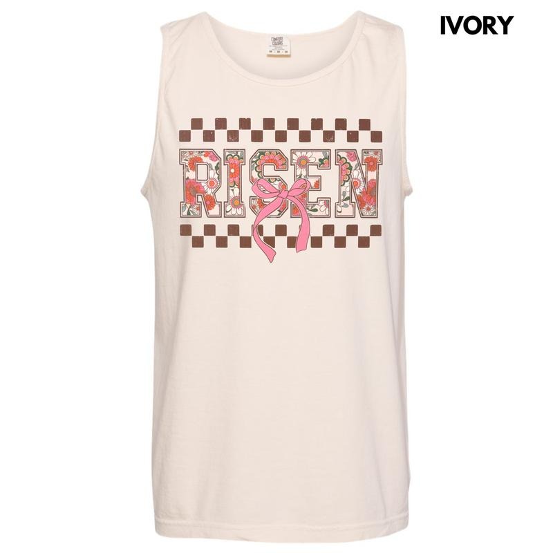 Tank Top - Risen Floral Comfort Colors Tank Top T-Shirts, Hoodie, Sweatshirt | RetroVerseTees.com