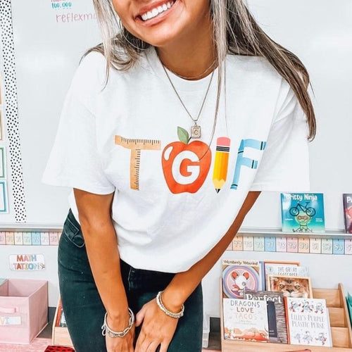 'Teacher TGIF' T-Shirt Hoodie, Sweatshirt | RetroVerseTees.com