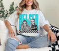 Teal retro checkered country Tshirt, popular now country western Tshirt, neon country Tshirt Hoodie, Sweatshirt