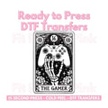The Gamer Tarot Card Distressed DTF Transfers Ready to Press Direct to Film - Trendy Vintage Transfers for Gamers 9.5"w x...