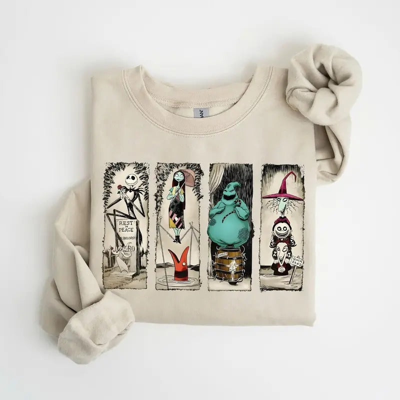The Nightmare Before Christmas Shirt, Retro Halloween Shirt, Jack Skellington Sally Zero Shirt, Oogie Boogie Bash 2024,...