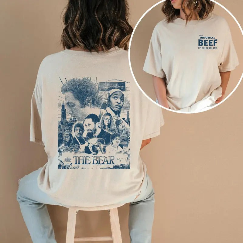 The Original Beef of Chicagoland 2 sides T-Shirt, Carmy, Shirt, Ritchie & Sydney Sandwich Shop, Pocket Graphic Tee, Gift,...