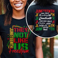 They Not Like Us Juneteeth 2 Sided Shirt, Black History Shirt, Black Freedom Juneteenth 1865 Tee, Black Pride, Black...