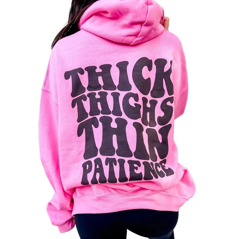 Thin Patience Graphic Hoodie T-Shirts, Sweatshirt | RetroVerseTees.com
